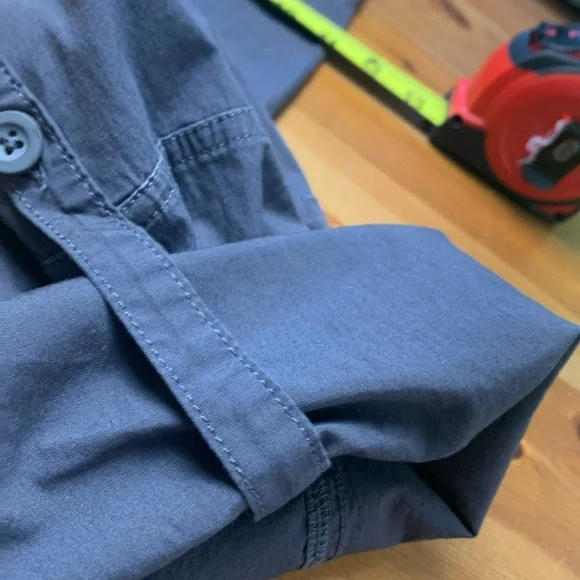 MEC Organic Cotton Technical Hiking Pants, Convertible , Blue/Gray - Picture 8 of 16